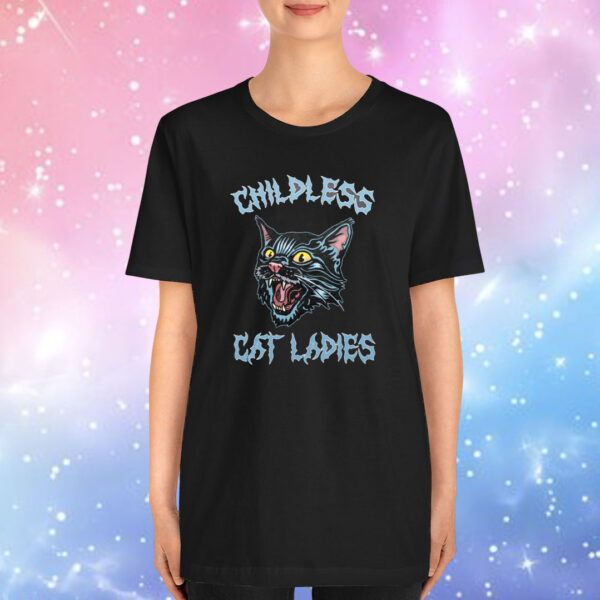 Heavy Metal Childless Cat Lady T-Shirt, Childless Cat Ladies, Against Fascism, Feminist