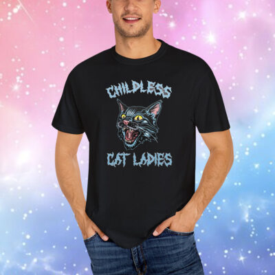 Heavy Metal Childless Cat Lady T-Shirt, Childless Cat Ladies, Against Fascism, Feminist