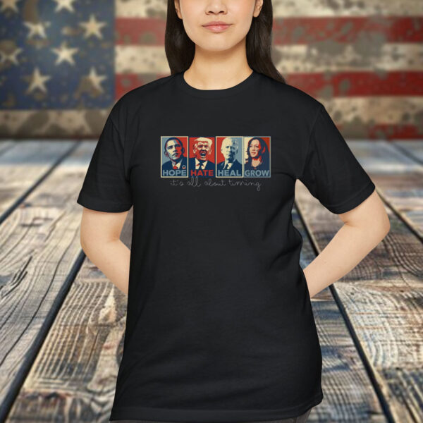 Yes We Kam Tee Hope Hate Heal Grow, Kamala Harris Support Shirt