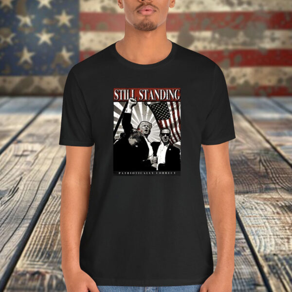 Zeek Arkham Wearing Still Standing Patriotically Correct Shirt