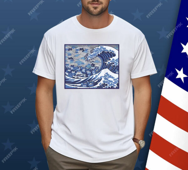 Blue Wave Cat For Kamala Shirt