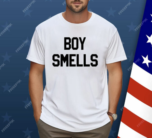 Boy Smells Shirt