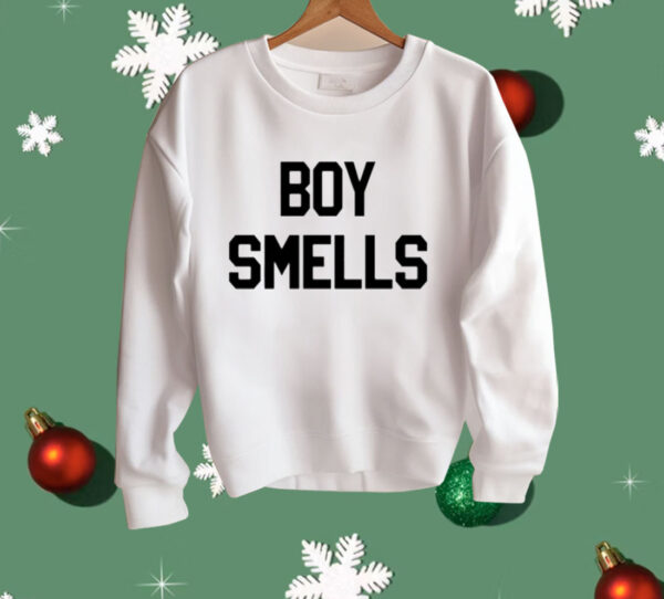 Boy Smells Shirt