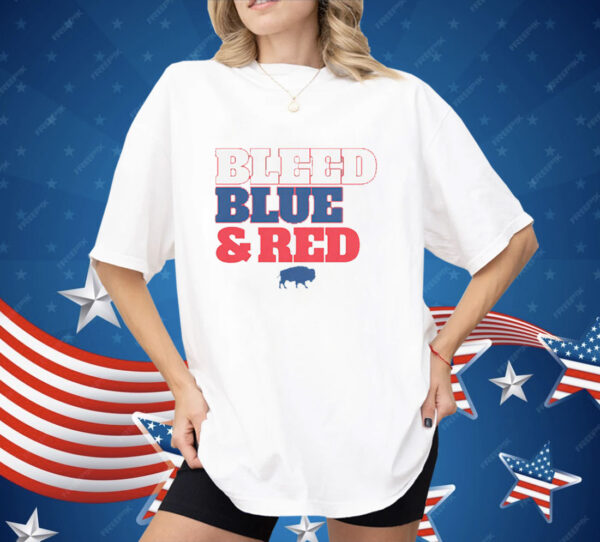 Buffalo Football Bleed Blue Red Shirt