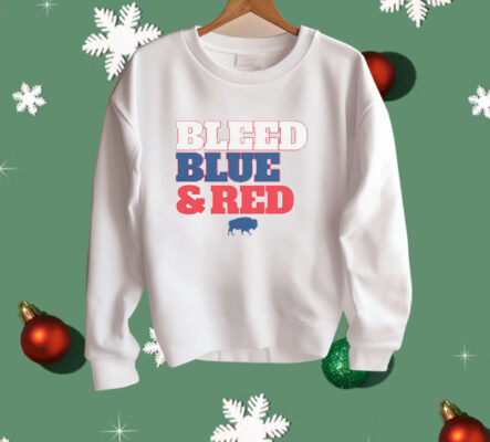 Buffalo Football Bleed Blue Red Shirt