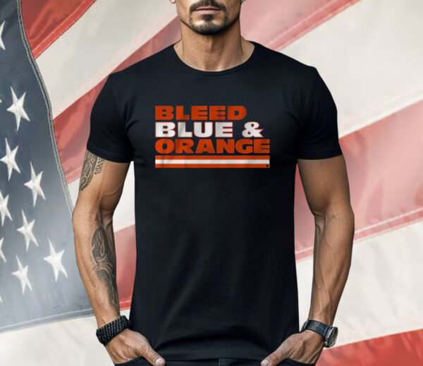 Chicago Football Bleed Blue Orange Shirt