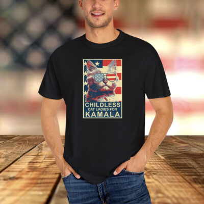 Childless Cat Lady Kamala President 2024 Shirt