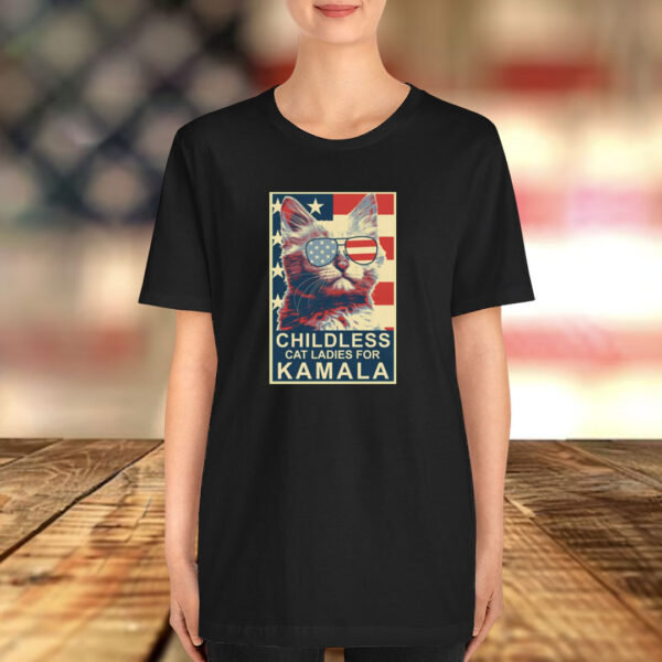 Childless Cat Lady Kamala President 2024 Shirt