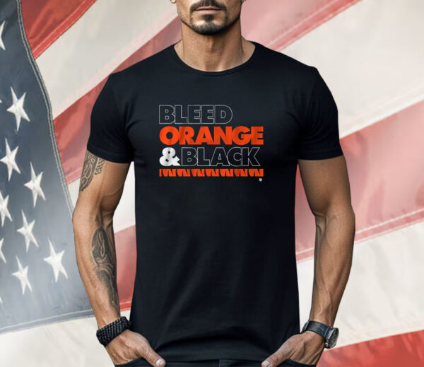 Cincinnati Football Bleed Orange Black Shirt