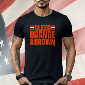 Cleveland Football Bleed Orange Brown Shirt