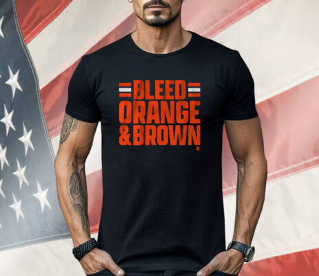 Cleveland Football Bleed Orange Brown Shirt