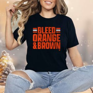 Cleveland Football Bleed Orange Brown Shirt