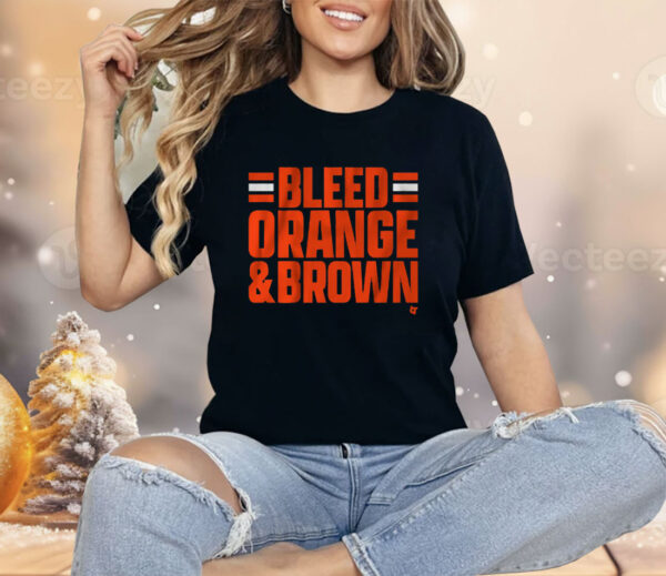 Cleveland Football Bleed Orange Brown Shirt