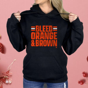 Cleveland Football Bleed Orange Brown Shirt