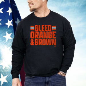 Cleveland Football Bleed Orange Brown Shirt