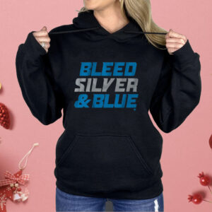 Detroit Football Bleed Silver Blue Shirt