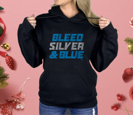 Detroit Football Bleed Silver Blue Shirt