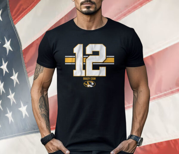 Mizzou Football Brady Cook 12 Stripe Shirt