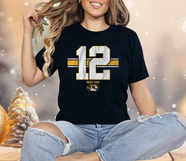 Mizzou Football Brady Cook 12 Stripe Shirt