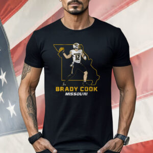 Mizzou Football Brady Cook State Star Pose Shirt