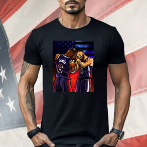 Stephen Curry And Lebron James Night Night Olympic Paris 2024 Poster Painting Shirt