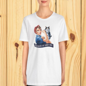 Strong Childless Cat Lady Shirt, Vote 2024, Feminist Shirt