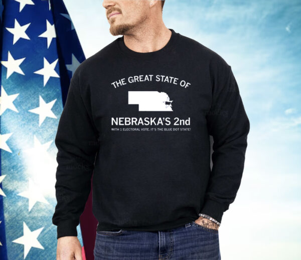 The Great State of Nebraska's 2nd with 1 Electoral Vote It's the Blue Dot State Shirt