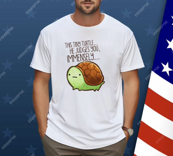 This Tiny Turtle He Judges You Immensely Shirt