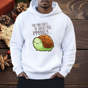 This Tiny Turtle He Judges You Immensely Shirt