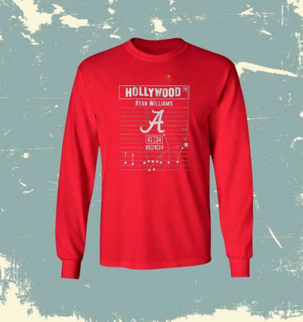 Alabama Football Ryan Williams Hollywood Ending Play Diagram Shirt