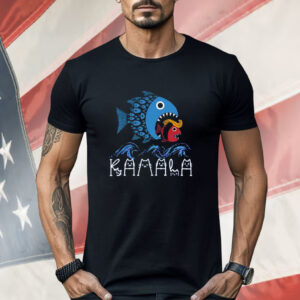 Blue Wave Big Fish Eats Small Fish Kamala Shirt