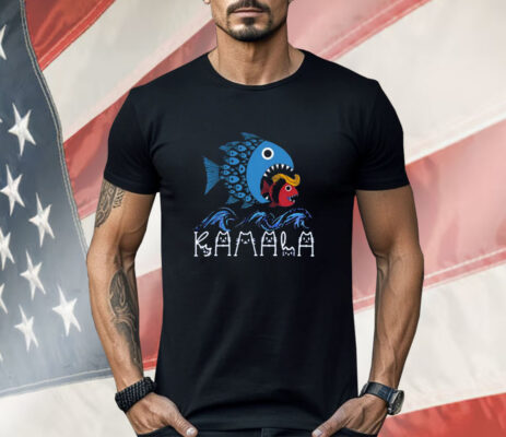 Blue Wave Big Fish Eats Small Fish Kamala Shirt