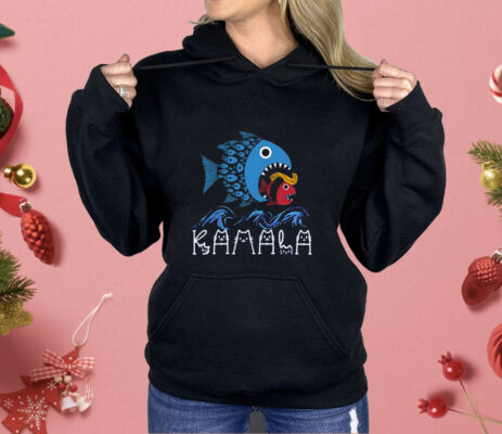 Blue Wave Big Fish Eats Small Fish Kamala Shirt