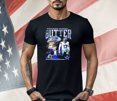 Brandon Aubrey Butter Cowboys #17 Kicker Shirt