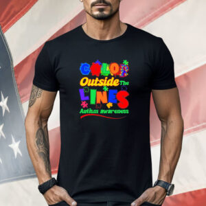 Color outside the lines autism awareness Shirt