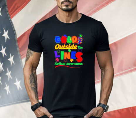 Color outside the lines autism awareness Shirt