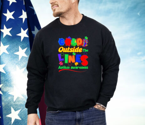 Color outside the lines autism awareness Shirt