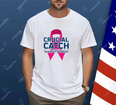 Crucial Catch Intercept Cancer Pink Ribbon Shirt