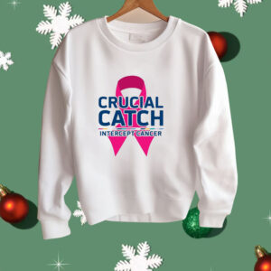 Crucial Catch Intercept Cancer Pink Ribbon Shirt