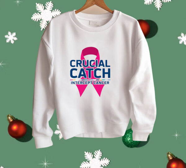 Crucial Catch Intercept Cancer Pink Ribbon Shirt