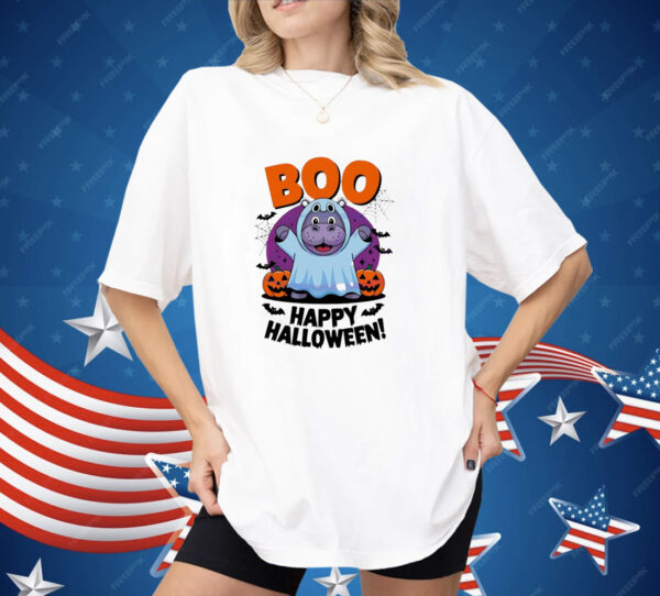 Cute Moo Deng Halloween Boo Shirt