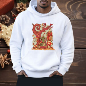 Cute frog enjoying the fall leaves cozy autumn days Shirt