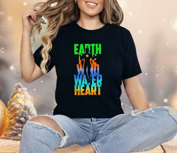 Earth fire wind water heart Powers Combined I am captain planet Shirt