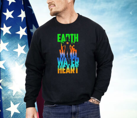 Earth fire wind water heart Powers Combined I am captain planet Shirt