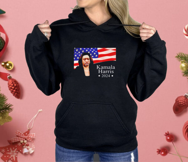 Fleccas Talks wearing George Floyd Kamala Harris 2024 Shirt