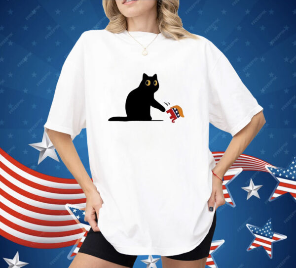 Funny Black Childless Cat Ladies Push GOP Elephant Shirt