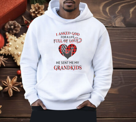 I asked god for a life full of love he sent me my grandkids Shirt