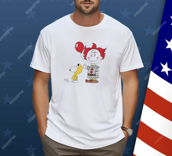 IT Pennywise Charlie Brown and Georgie Snoopy Shirt