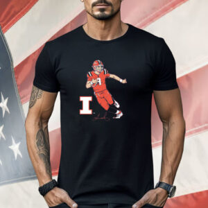 Illinois Football Luke Altmyer Superstar Pose Shirt