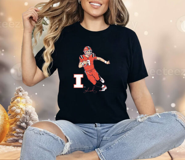 Illinois Football Luke Altmyer Superstar Pose Shirt